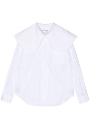 Comme Des Garçons Comme Des Garçons pilgrim-collar cotton-poplin shirt - White