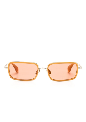 Vivienne Westwood engraved-logo rectangle-frame sunglasses - Brown