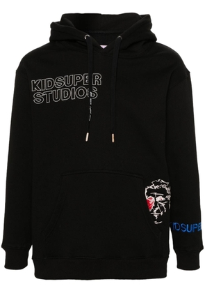 KidSuper logo-embroidered hoodie - Black