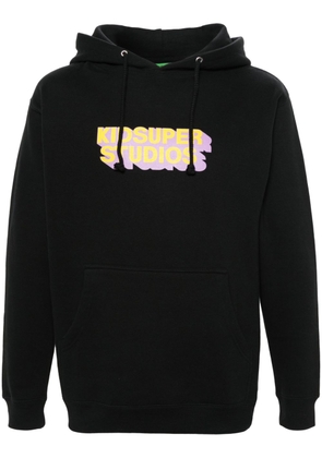 KidSuper logo-print cotton hoodie - Black