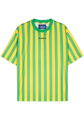 Awake NY Soccer striped short-sleeve T-shirt - Yellow