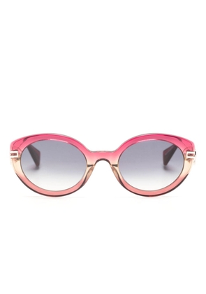 Vivienne Westwood heart-detail oval-frame sunglasses - Pink