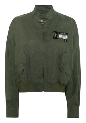 Undercover logo-patch bomber jacket - Green