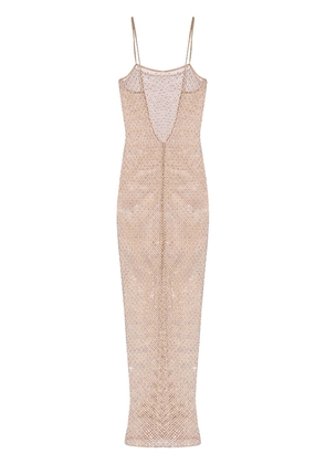 The Mannei Troyes beaded maxi dress - Neutrals