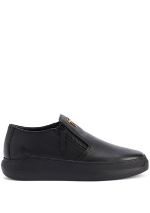 Giuseppe Zanotti Conley zip-up leather loafers - Black