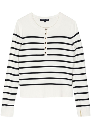 Veronica Beard Dianora striped knitted top - White