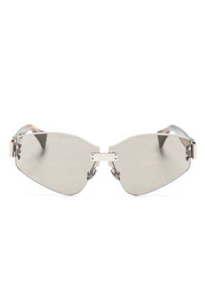 Vivienne Westwood Jordan rimless angular-frame sunglasses - Brown