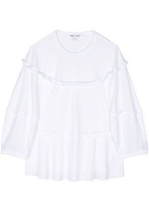 Comme Des Garçons Comme Des Garçons yoke-detail cotton-jersey top - White