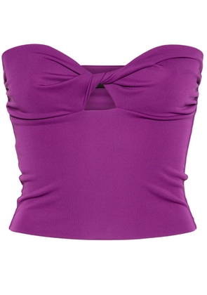 THE ANDAMANE Lucille strapless cropped top - Purple