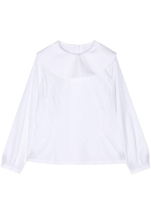 Comme Des Garçons Girl round-collar cotton-poplin shirt - White