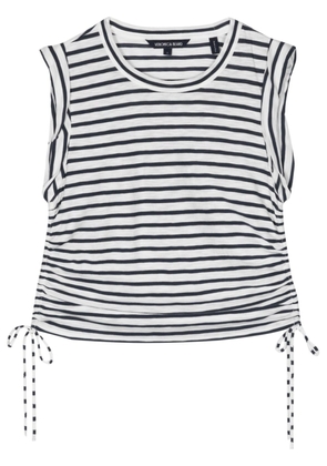 Veronica Beard stripe-print Pima cotton tank top - White