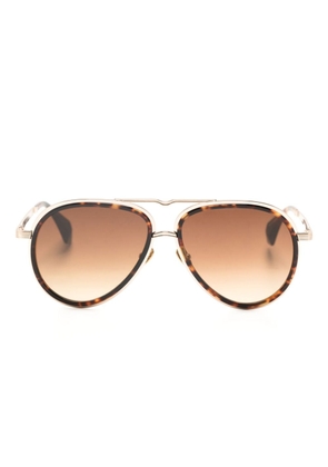 Vivienne Westwood Cale tortoiseshell pilot-frame sunglasses - Gold