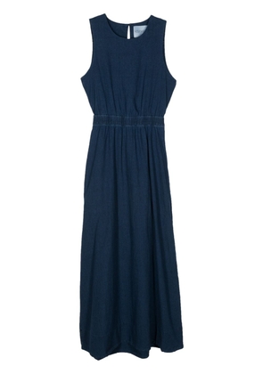 Closed sleeveless maxi dress - Blue