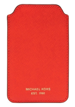 Michael Kors logo-print leather phone case - Red