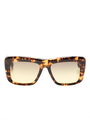 Vivienne Westwood Laurent tortoiseshell rectangle-frame sunglasses - Yellow