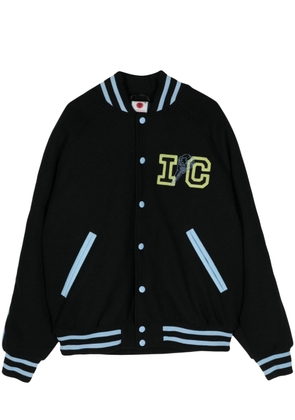 ICECREAM embroidered-logo varsity jacket - Black