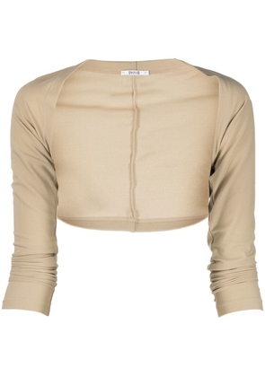 Wolford The Shrug cropped jersey top - Neutrals