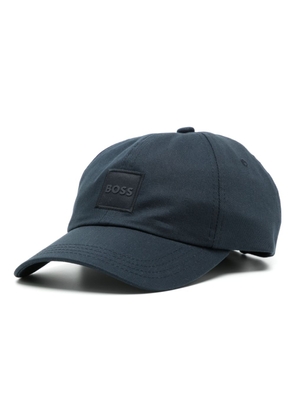 BOSS logo-patch cotton cap - Blue