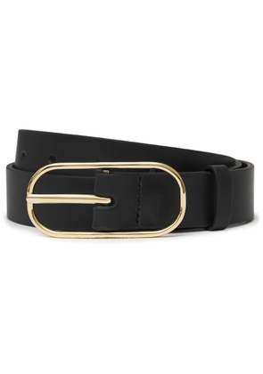 ANINE BING Harper leather buckle belt - Black