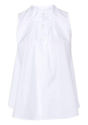 Noir Kei Ninomiya deconstructed halterneck poplin shirt - White