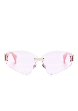Vivienne Westwood Jordan rimless angular-frame sunglasses - Neutrals