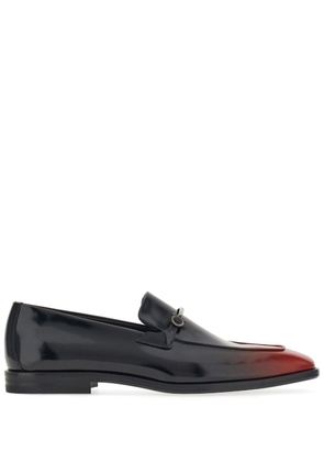 Ferragamo Gancini-buckle gradient leather loafers - Red