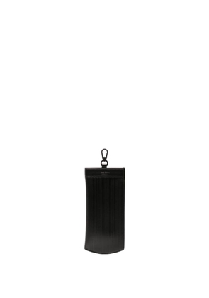 Paul Smith logo-print leather case - Black