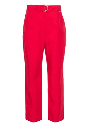 LIU JO slub-texture straight trousers - Pink