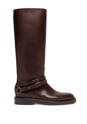 Buttero knee-high leather boots - Brown