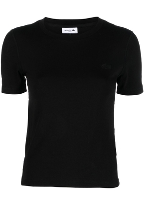 Lacoste logo-patch T-shirt - Black