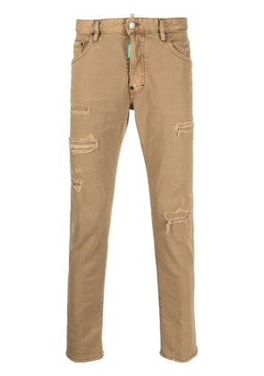 Dsquared2 distressed straight-leg jeans - Neutrals