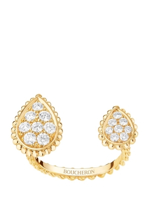 Boucheron Yellow Gold And Diamond Serpent Bohème Motif Ring