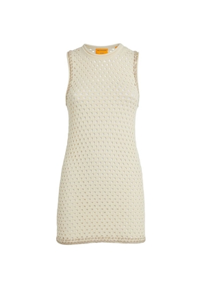 Guest In Residence Cotton-Mesh Mini Dress