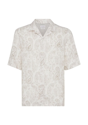 Brunello Cucinelli Linen Paisley Shirt