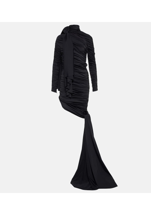Balenciaga Ruched asymmetric minidress