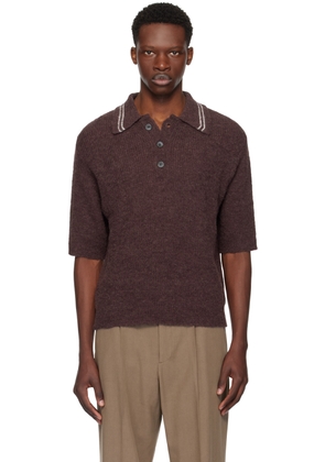 OUR LEGACY Burgundy Traditional Polo