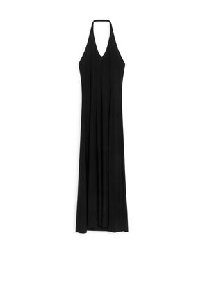 Halterneck Midi Dress - Black