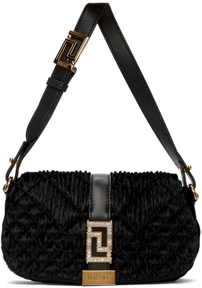 Versace Black Greca Goddess Velvet Mini Bag
