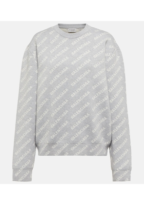 Balenciaga Mini Allover Logo cotton-blend sweater