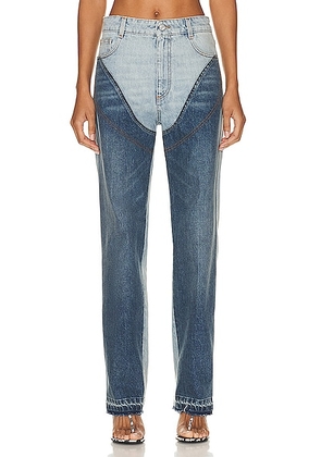 Stella McCartney Vintage Chap Pant in Double Blue Tone - Blue. Size 25 (also in 28, 29, 30).