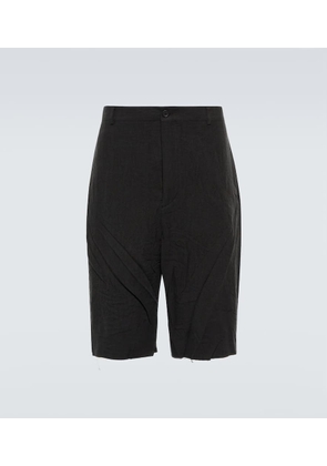 Balenciaga Linen mid-rise shorts
