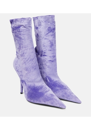 Balenciaga Knife velvet sock boots