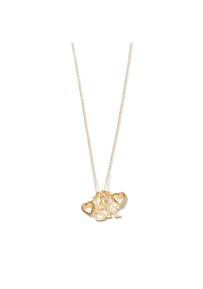 Sarah Chloe Love Count Multi Heart Necklace in Yellow Gold