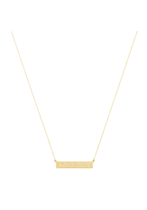 Sarah Chloe Leigh Id Name Necklace in Yellow Gold