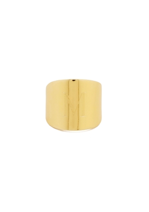 Sarah Chloe Lana Cigar Signet Ring in Yellow Gold, Size 7