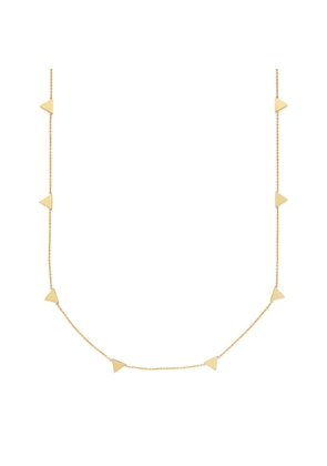 Jennifer Meyer Triangle By The Inch Necklace in Yellow Gold/White Diamond