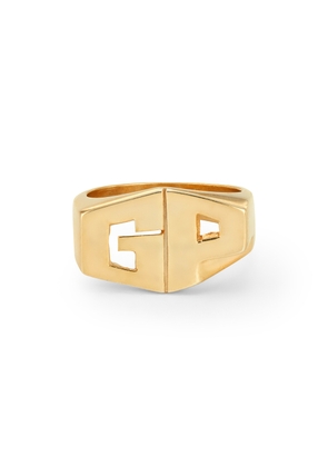 Sarah Chloe Kent Signet Ring in Gold Plated, Size 4