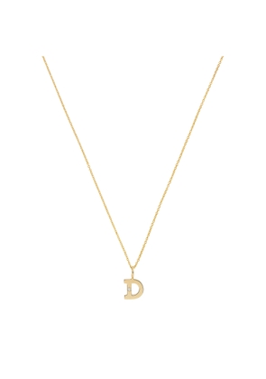 Sarah Chloe Shea Initial Necklace in Yellow Gold/White Diamond