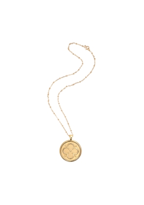 Jane Win Love Coin Pendant Necklace in Yellow Gold