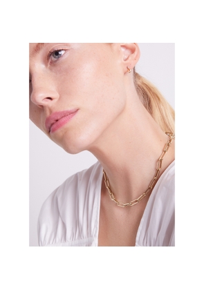 Lizzie Mandler Baguette and Xs Link Earrings in Yellow Gold/White Diamonds